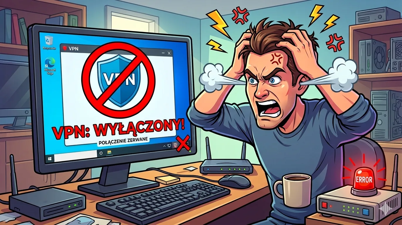 Okładka artykułu: Awaria VPN-u